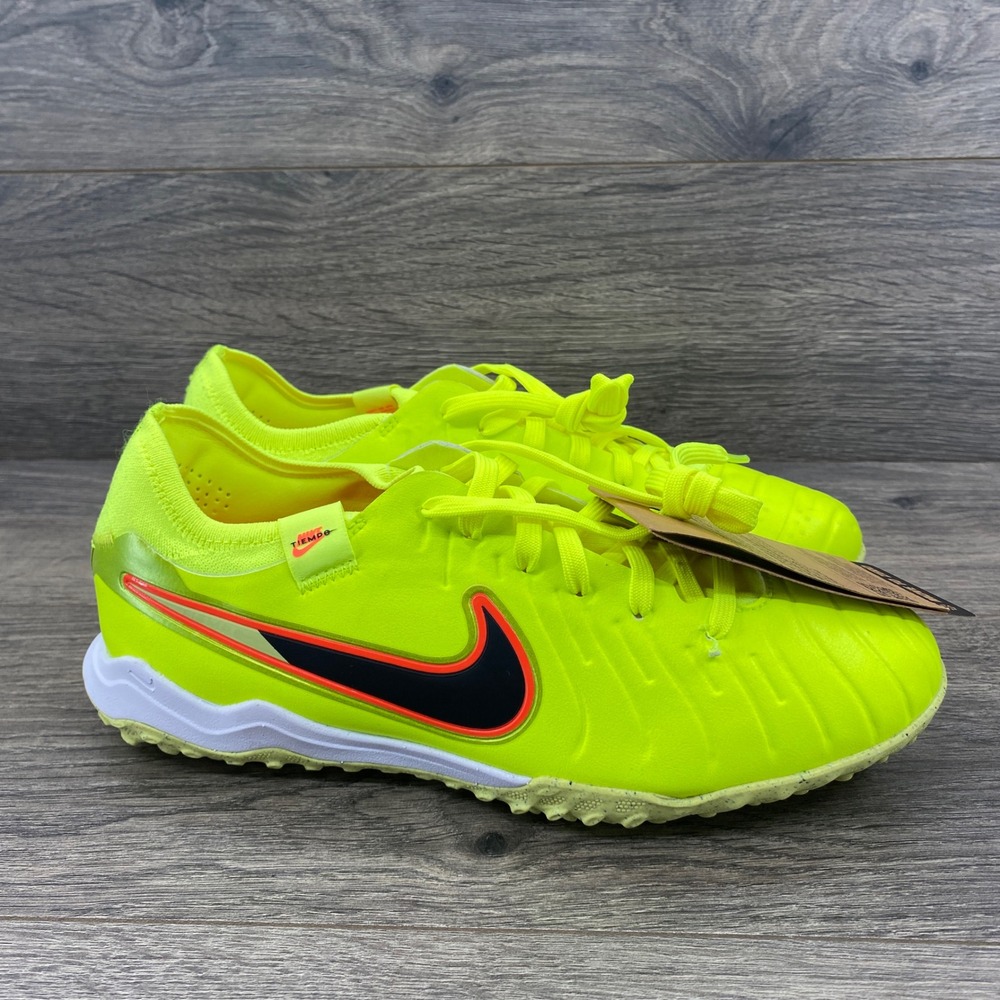 Nike Tiempo Legend 10 Academy TF Mens 6.5 Volt Neon Yellow Turf Soccer Cleats